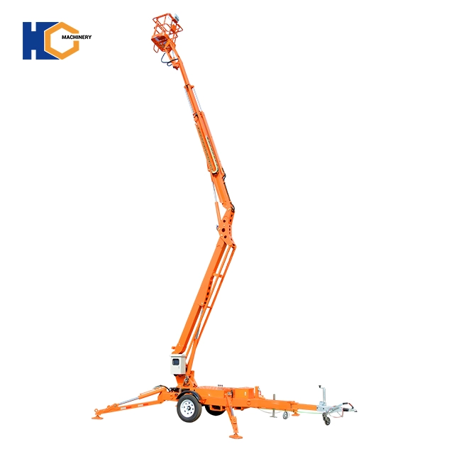 20ft 30ft 35ft 40ft 50ft 55ft 60ft towable boom lift factory